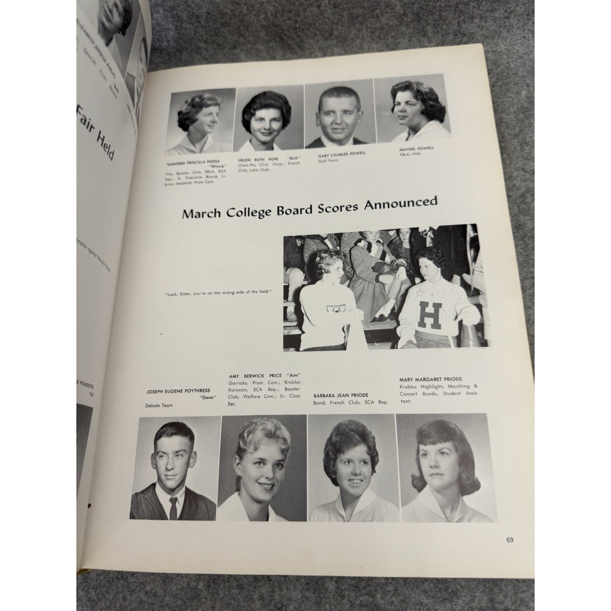1962 Hampton High School Krabba Yearbook Hampton VA Hardcover Annual