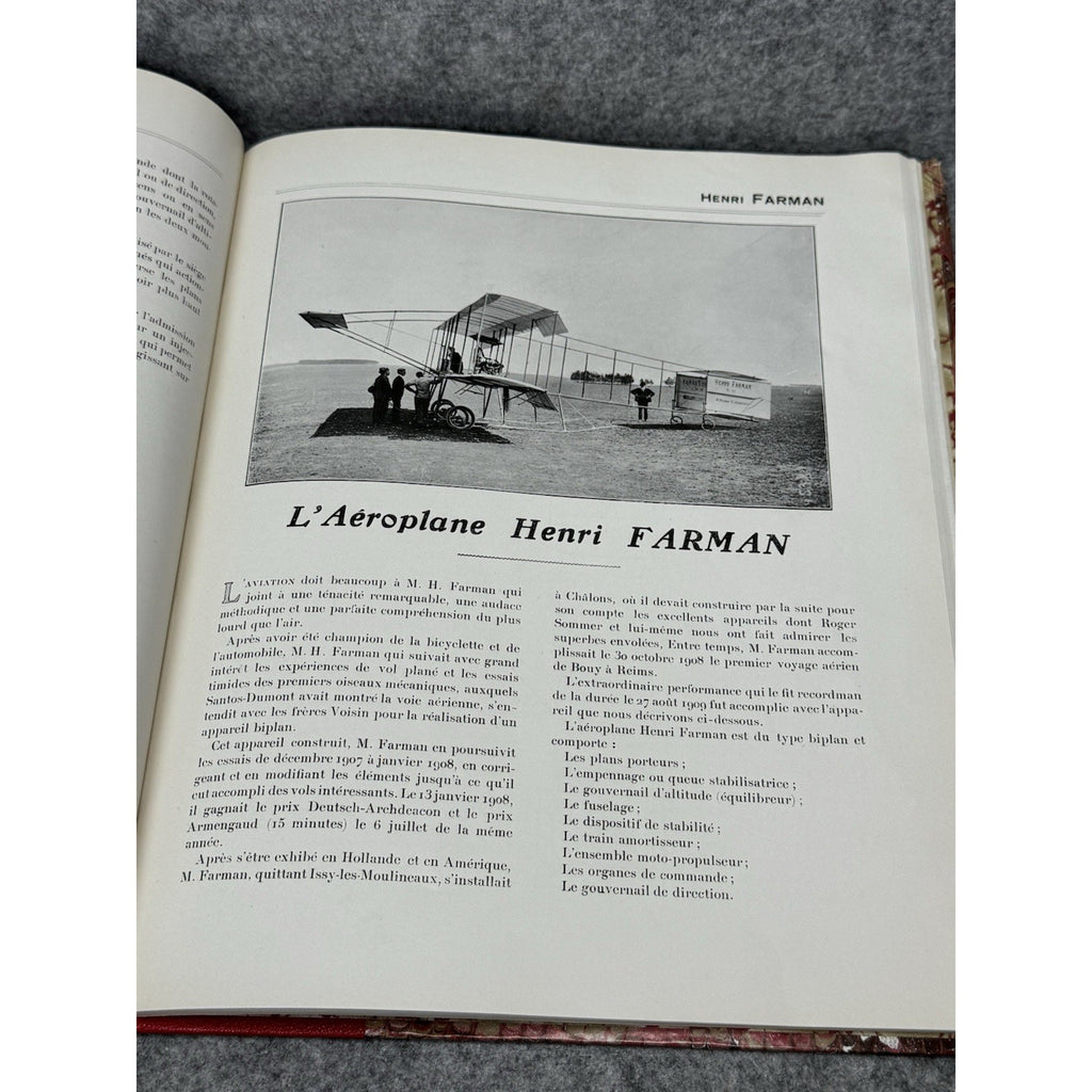 Rare Les Aeroplanes de 1910 R. de Gaston First Edition Aviation Plans