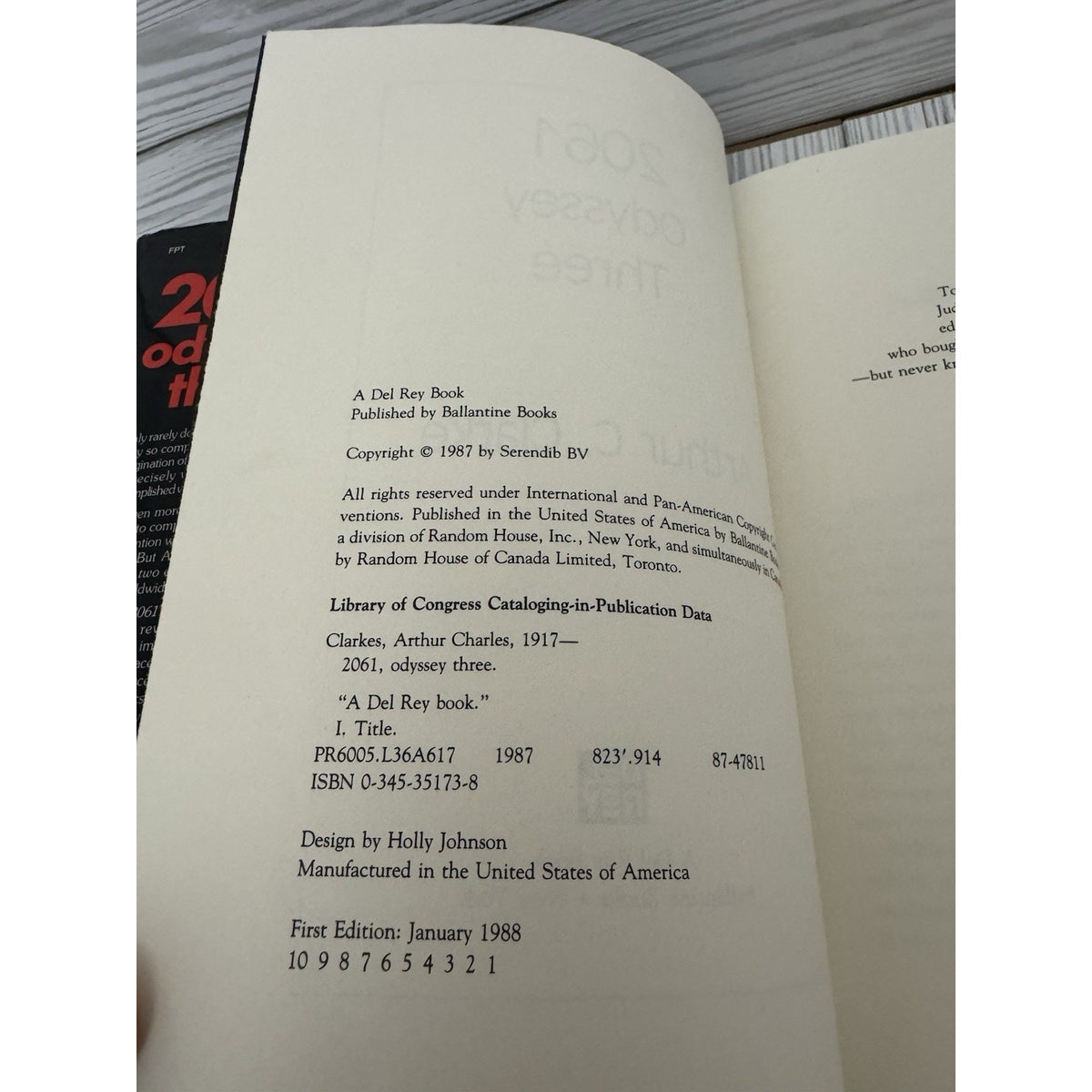 2061: Odyssey Three — Arthur C. Clarke — 1st Edition 1988 w/ DJ