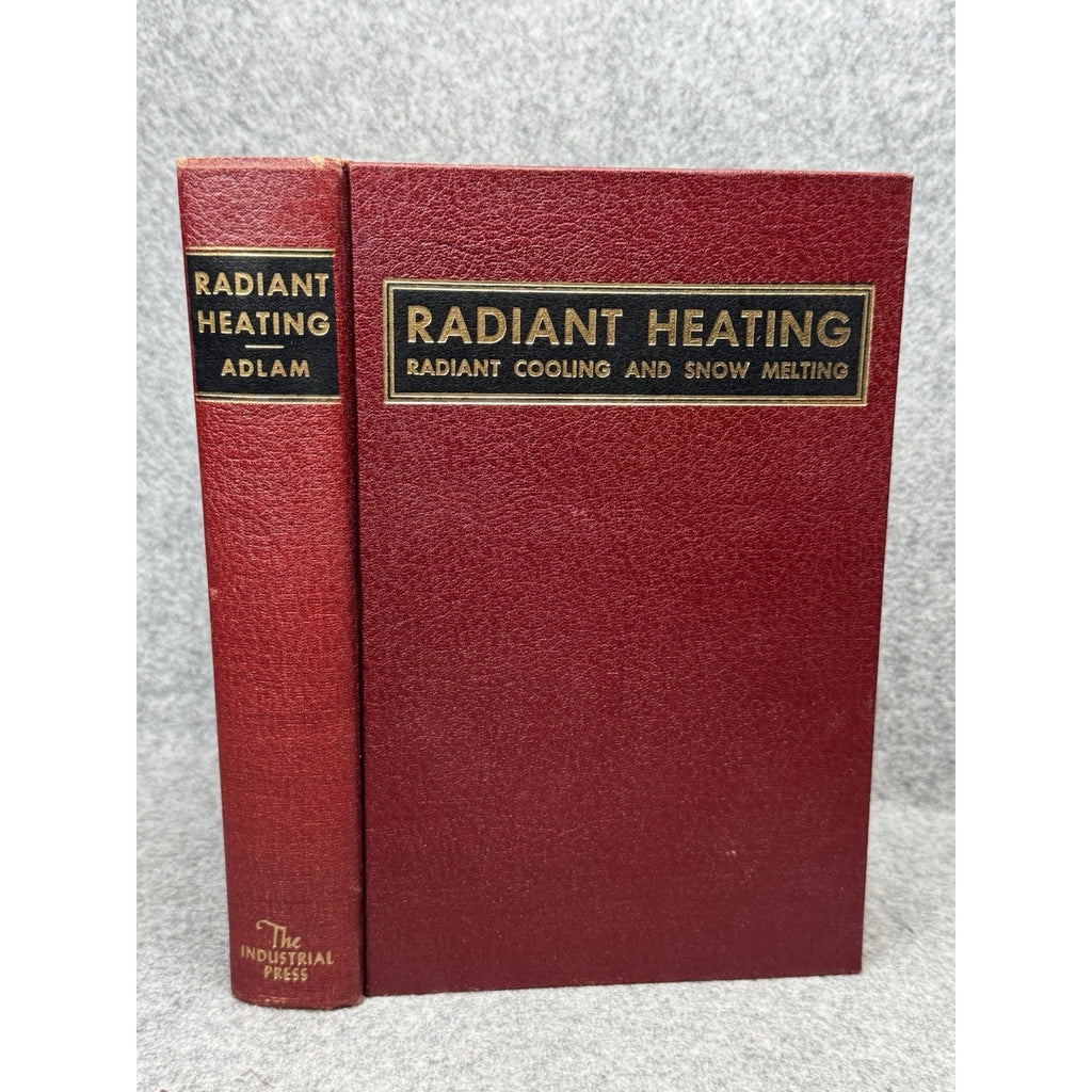 Radiant Heating Cooling Snow Melting T Napier Adlam 1949 2nd Ed HVAC