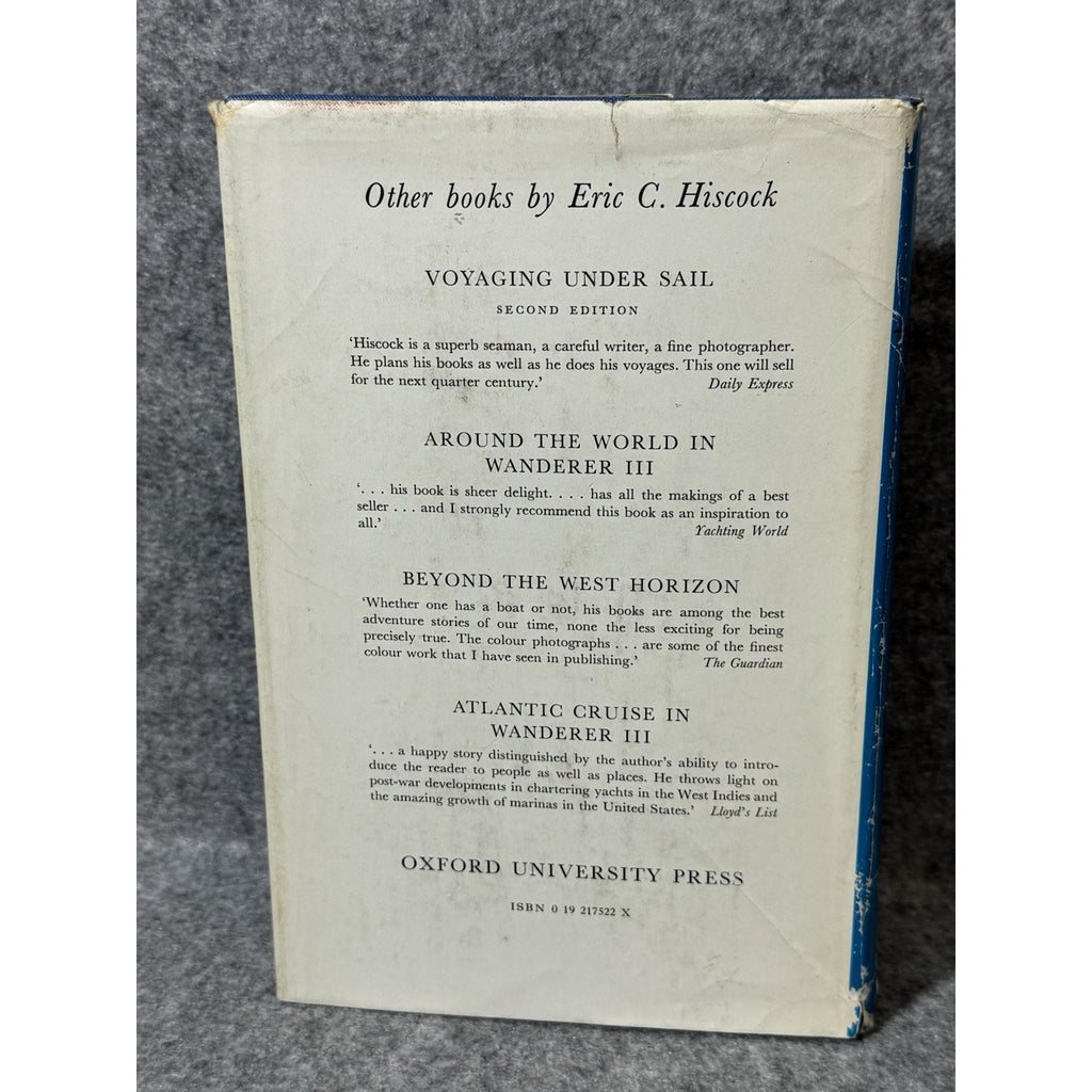Cruising Under Sail 2nd Ed Eric C Hiscock 1971 HC DJ Oxford Sailing