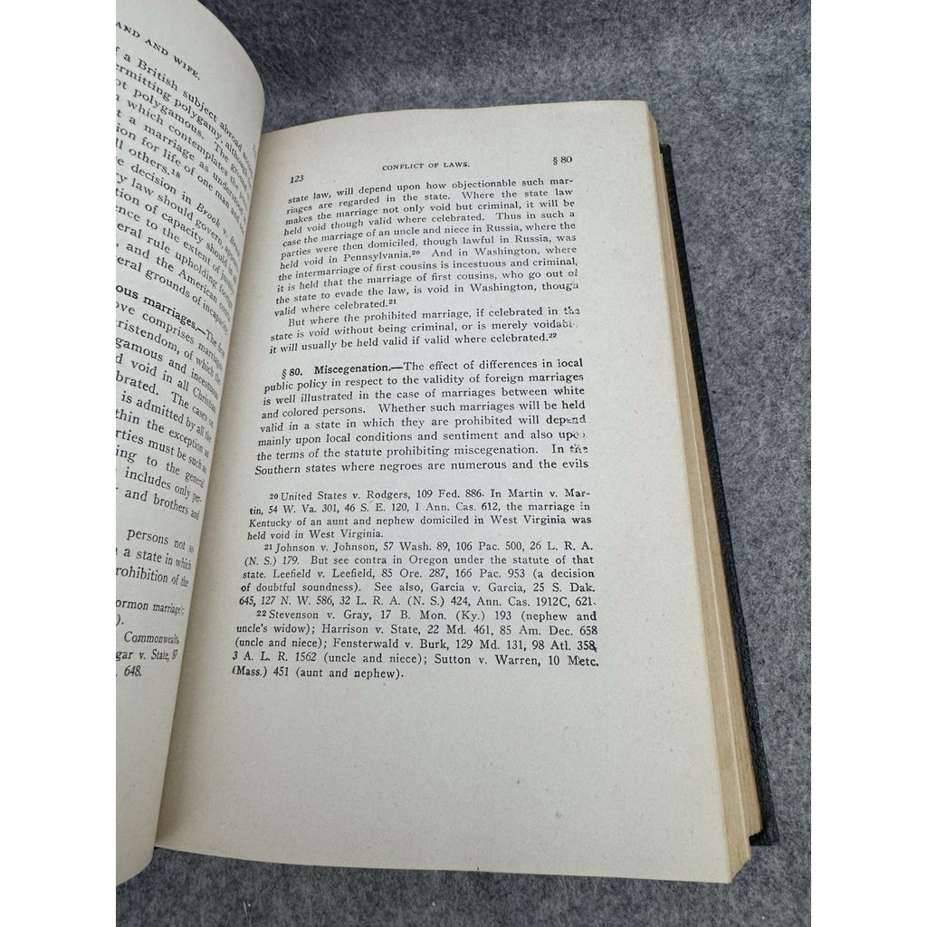 1948 A Treatise on the Law of Domestic Relations Joseph R Long HC