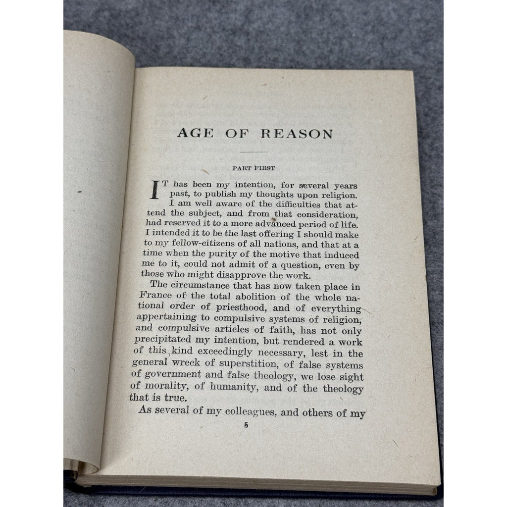 1942 Age of Reason Thomas Paine Religion Deism Philosophy Willey Hardcover