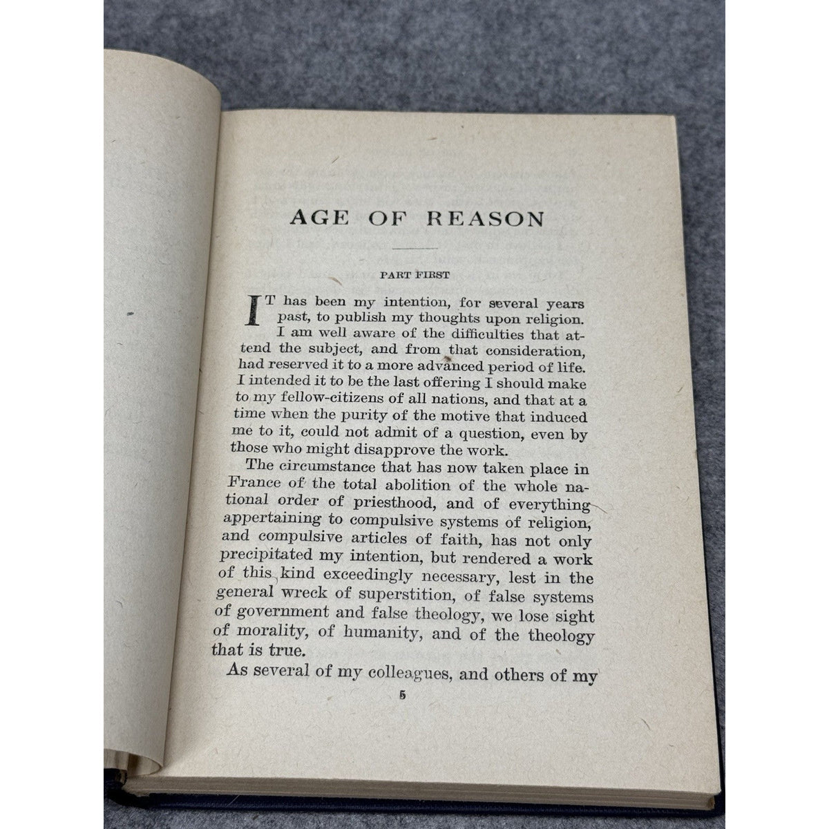 1942 Age of Reason Thomas Paine Religion Deism Philosophy Willey Hardcover
