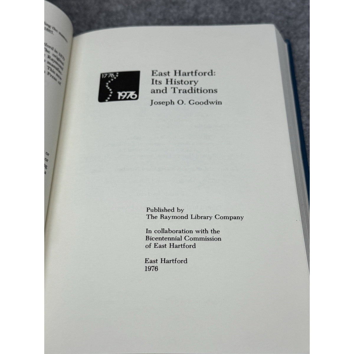 East Hartford History Traditions Joseph Goodwin 1992 HC Connecticut Genealogy