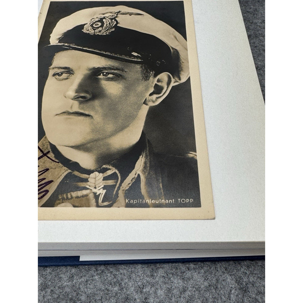 First U-Boat Flotilla 2002 HC DJ Erich Topp Portrait Card Attributed Autograph
