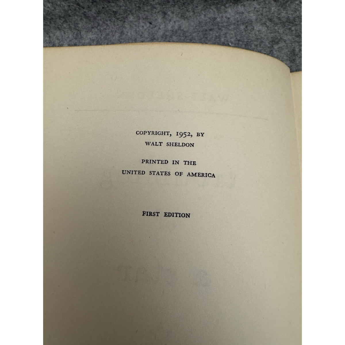 1952 Troubling of a Star Walt Sheldon First Edition Hardcover Novel