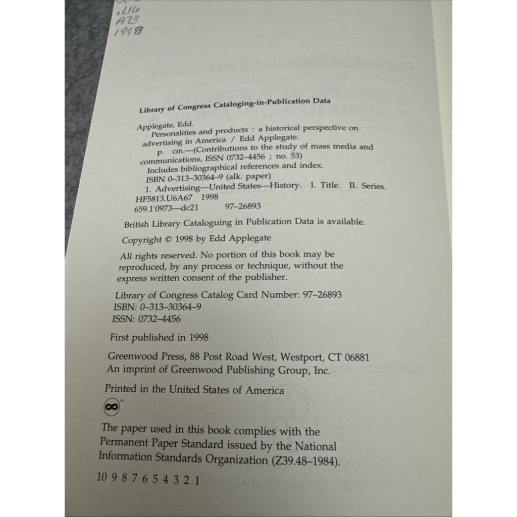 Personalities and Products: A Historical Perspective on Advertising in America