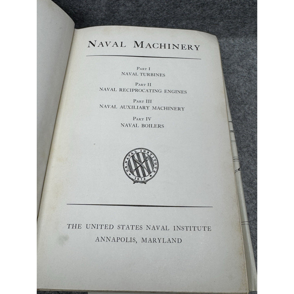 1935 Naval Machinery US Naval Institute Turbines Engines Boilers Illustrated