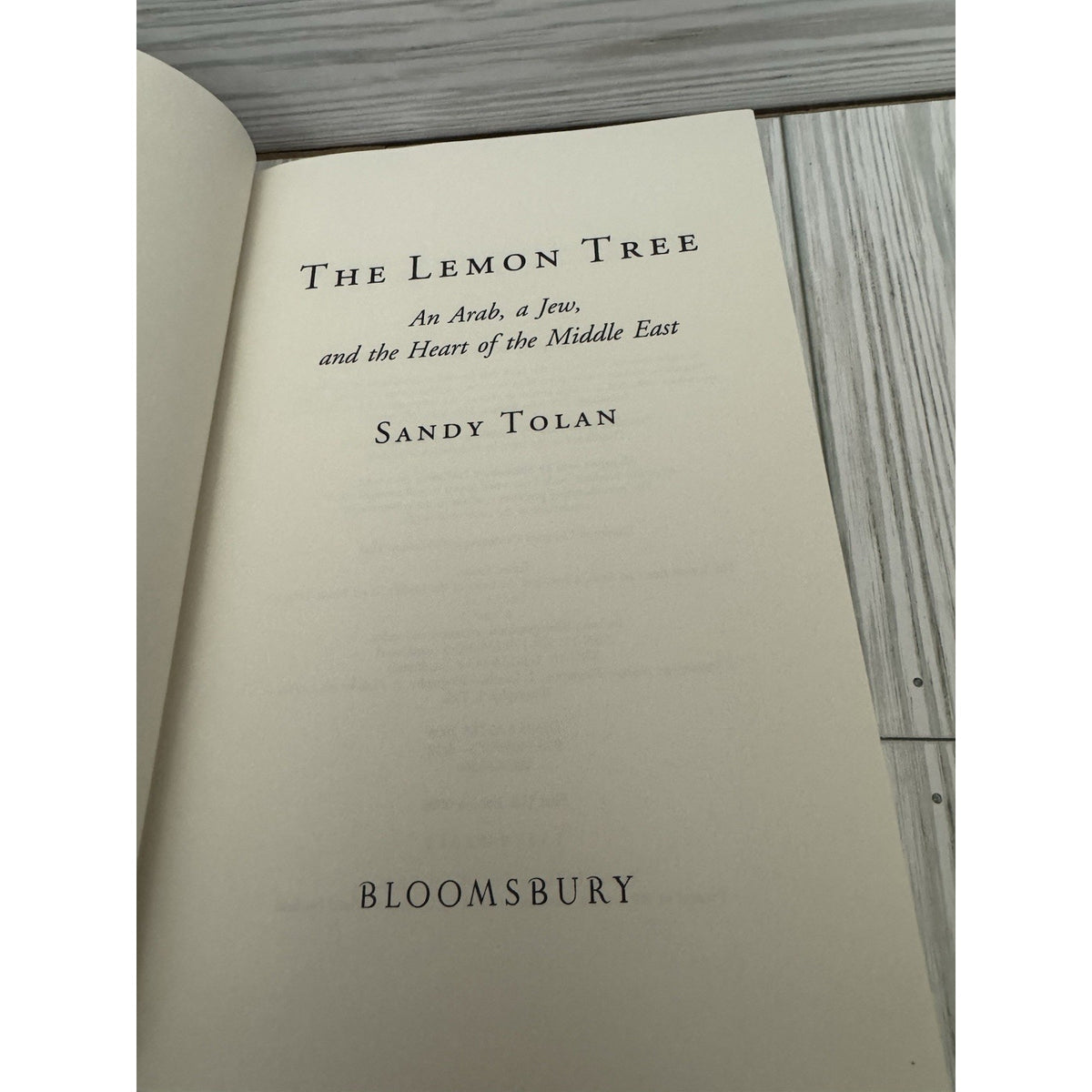 The Lemon Tree Sandy Tolan 1st Edition HC 2006 Bloomsbury VG