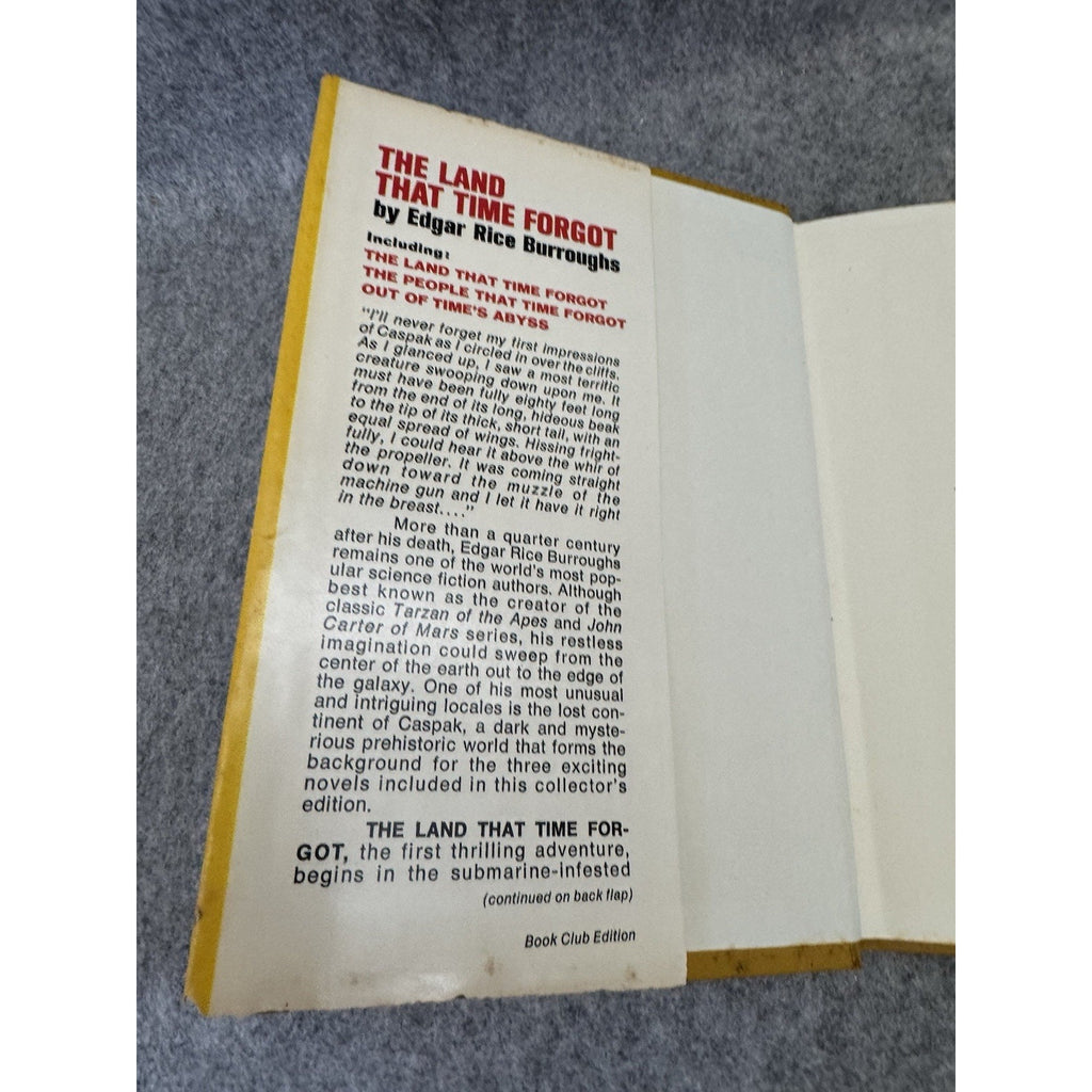Edgar Rice Burroughs The Land That Time Forgot HC DJ Trilogy BCE