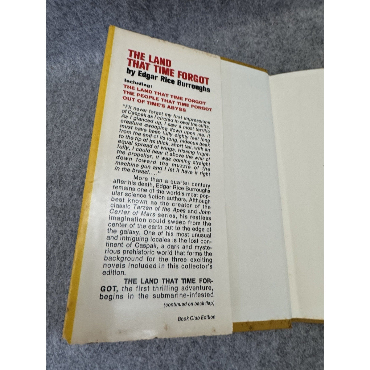 Edgar Rice Burroughs The Land That Time Forgot HC DJ Trilogy BCE