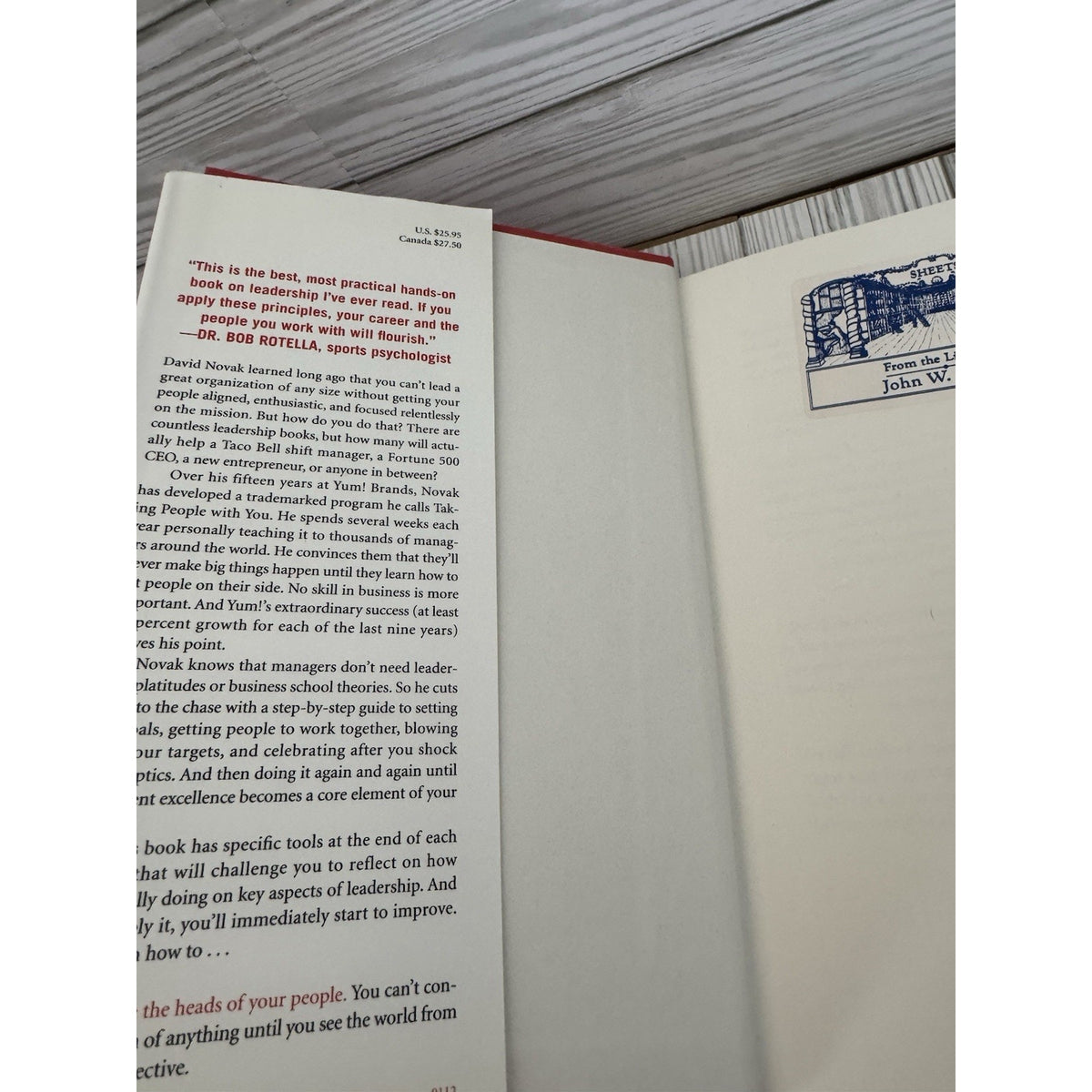 Signed Taking People With You David Novak HC First Edition
