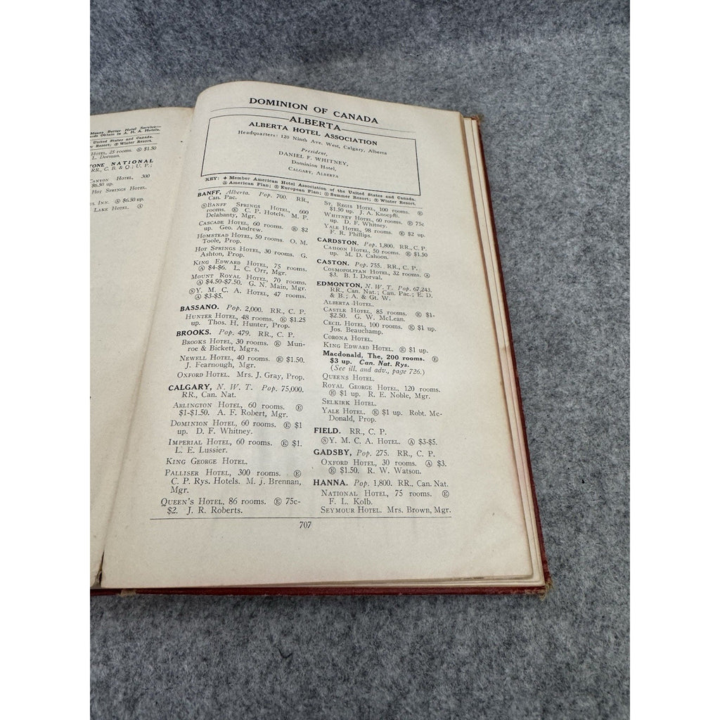 1928 Official Hotel Red Book and Directory HC American Hotel Association