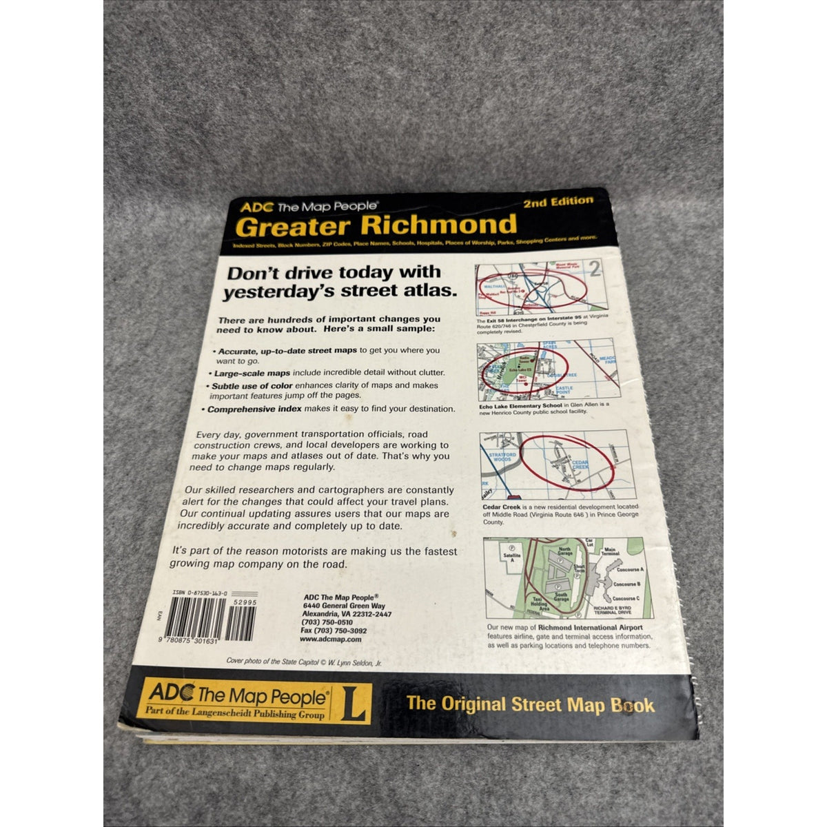 Greater Richmond Area Atlas : Virginia by the Map People Staff ADC (Other)