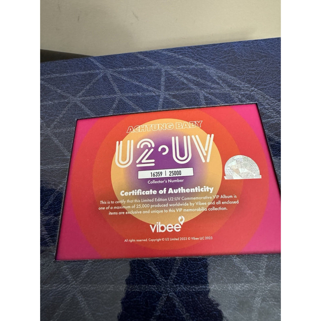 U2 UV Achtung Baby Live Sphere VIP Box Medallion COA #16359