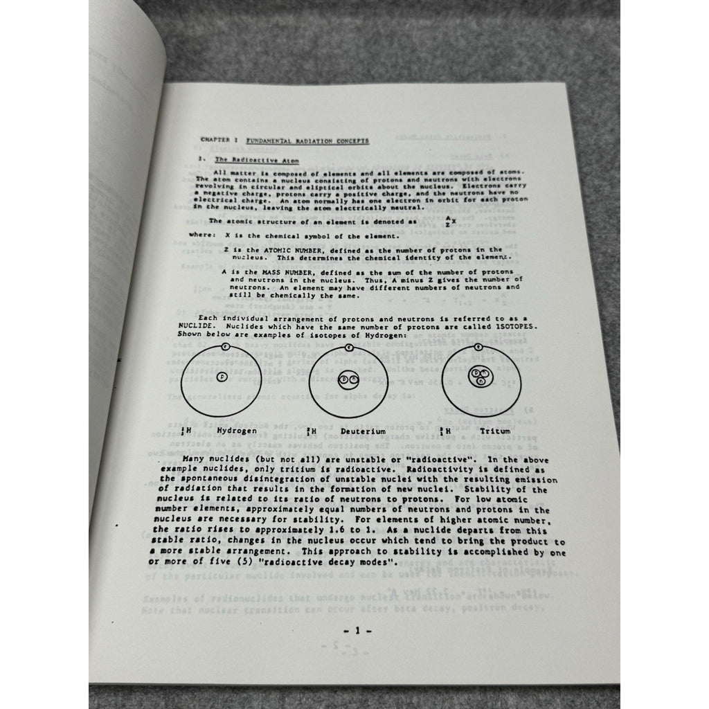 Vintage c1992 Radiation Safety Training Manual Nuclear Lab Health Physics