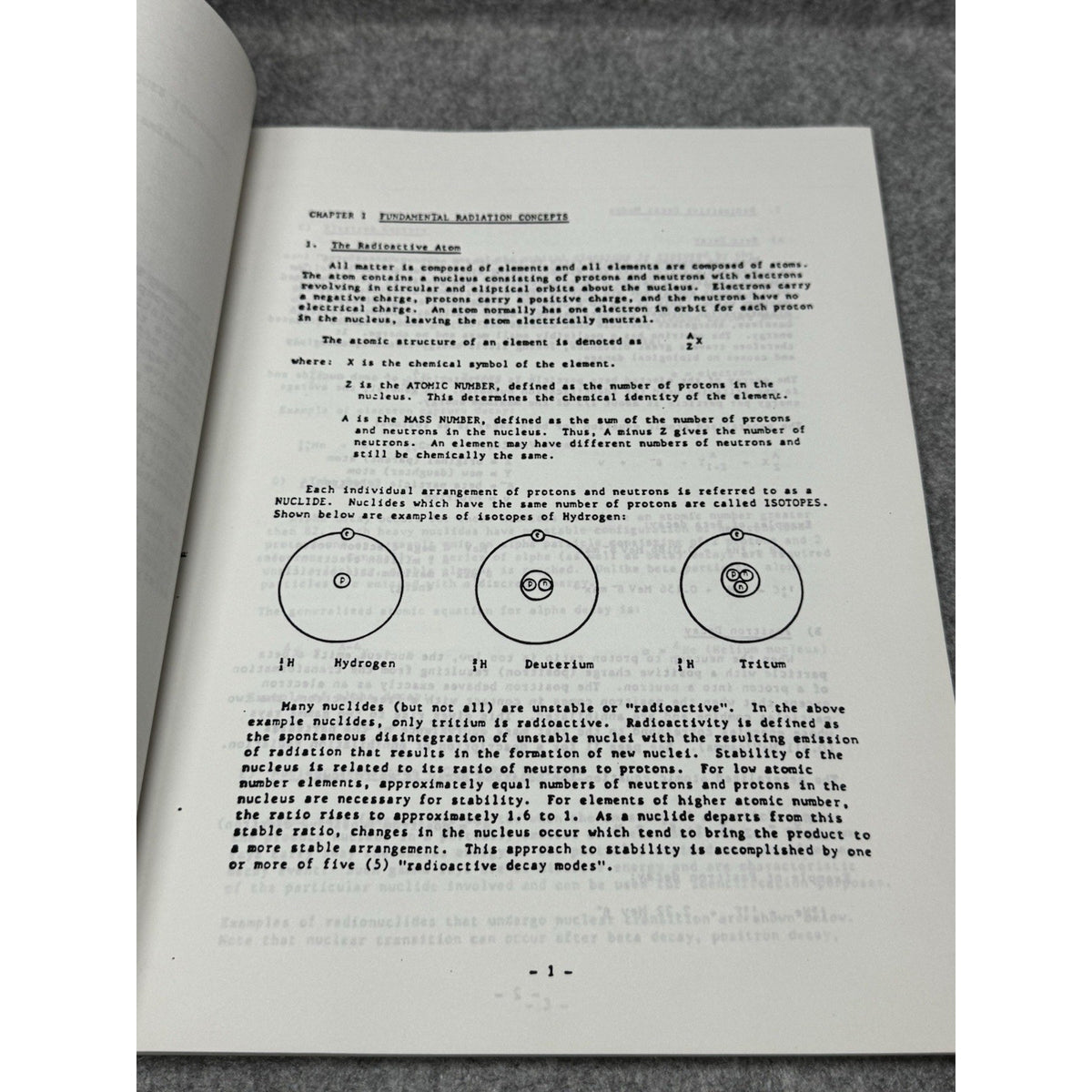 Vintage c1992 Radiation Safety Training Manual Nuclear Lab Health Physics