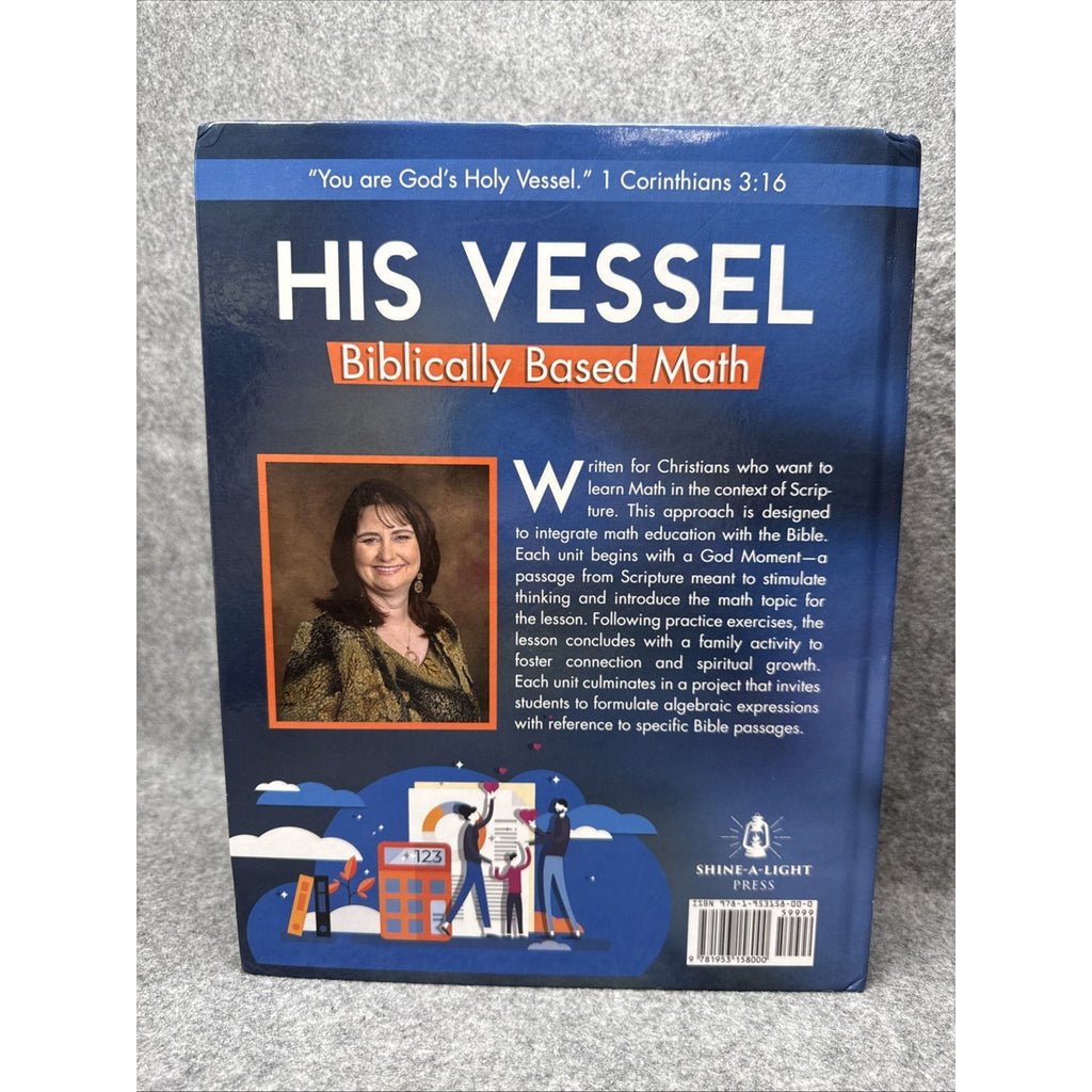 His Vessel: Algebra 1 Textbook Only, Mary C Carroll - Christian Homeschool Math