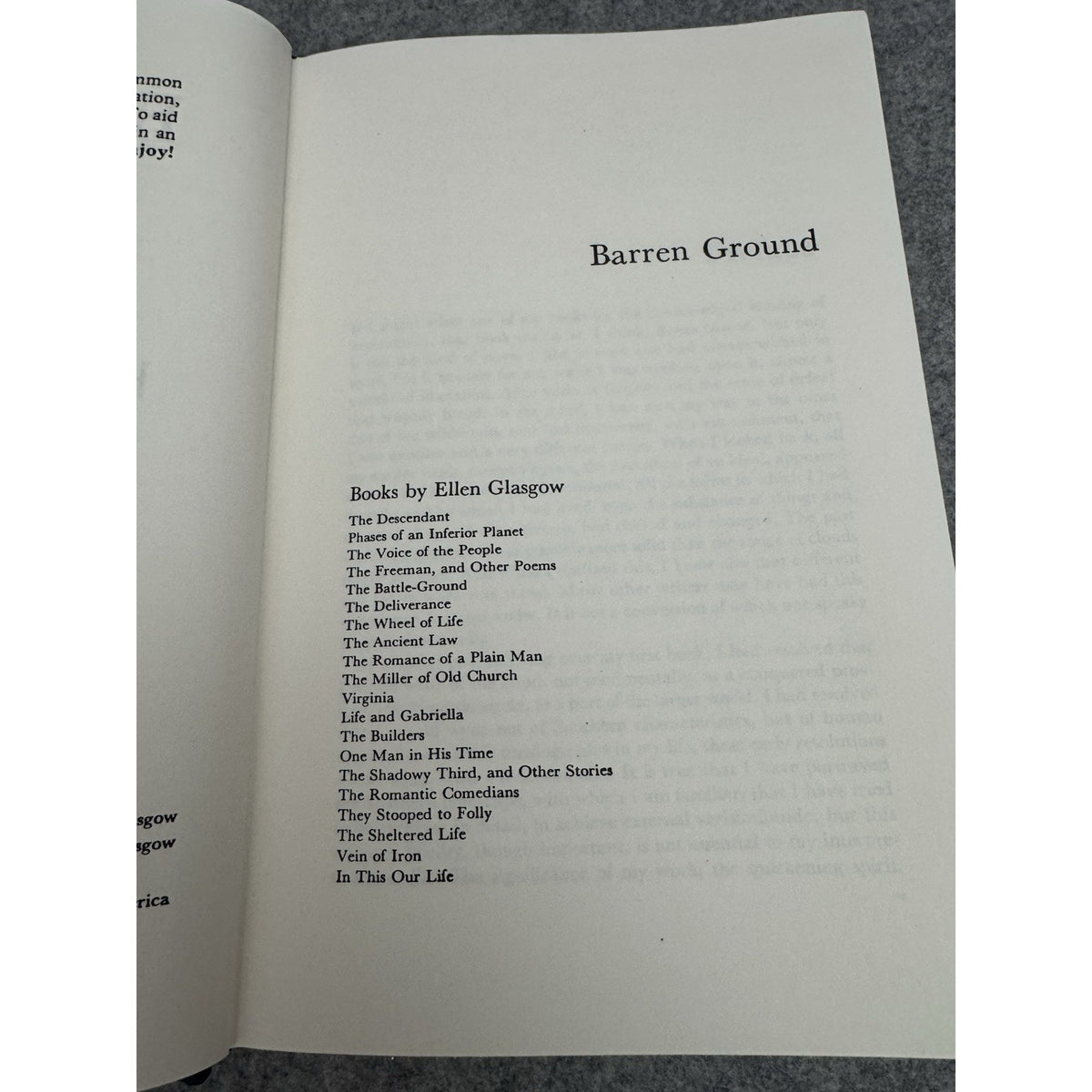 Barren Ground Ellen Glasgow AmerEon House Limited 150 Copy HC