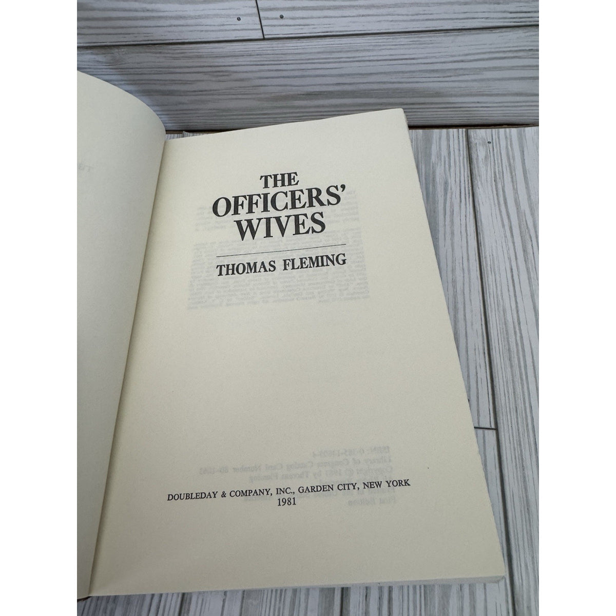 The Officers' Wives by Thomas Fleming (1981, Hardcover) First Edition