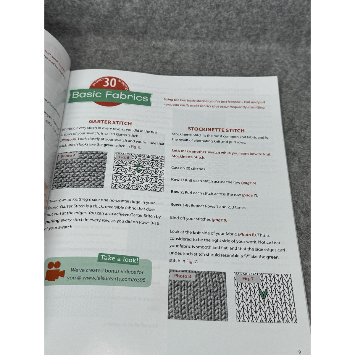 10-20-30 Minutes to Learn to Knit 2014 Leisure Arts Updated Edition Patterns