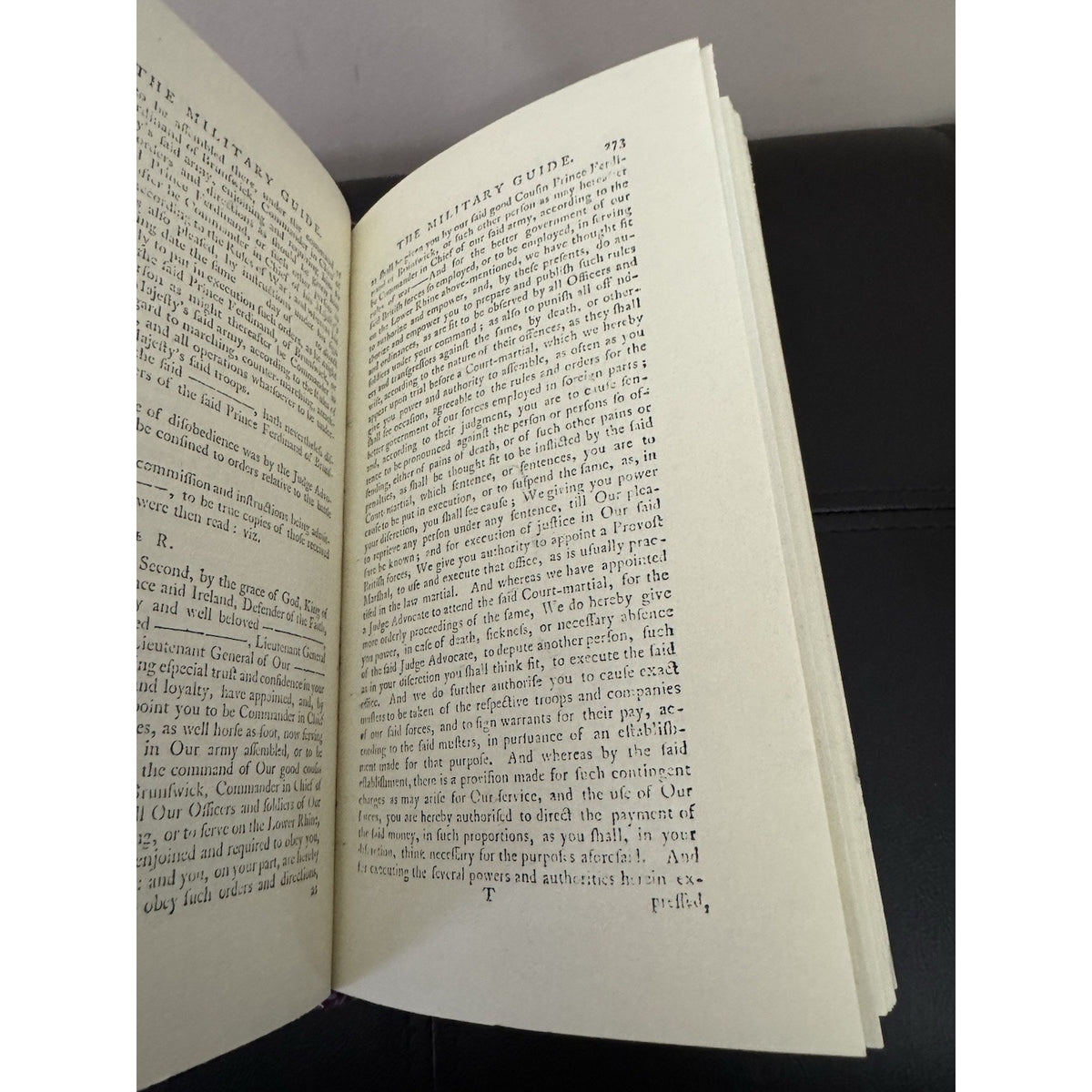 Military Guide Young Officers Thomas Simes Leather Custom Bound 1980