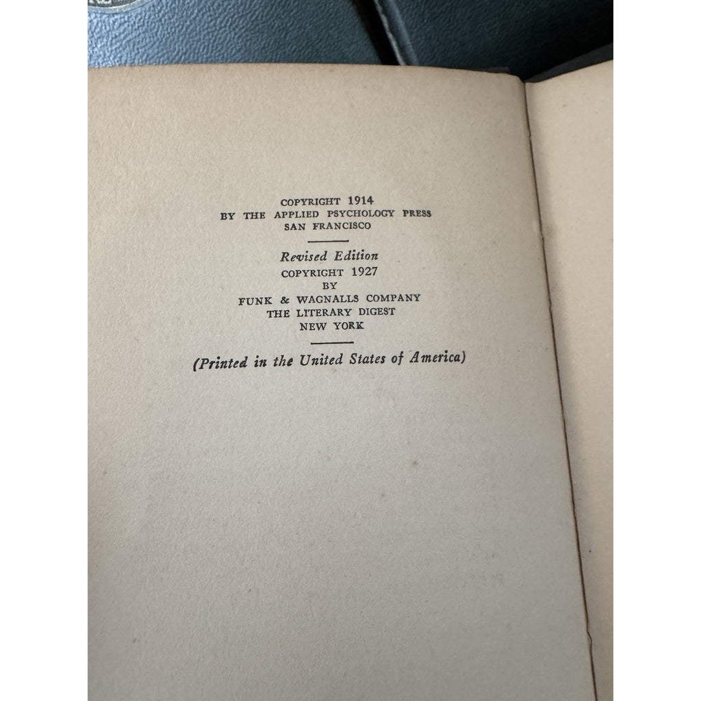 Vintage Applied Psychology 9 Vol Set Warren Hilton HC 1927 Partial