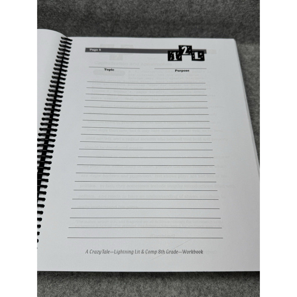 Lightning Literature & Composition 8th Grade Workbook 2nd Edition Kamath