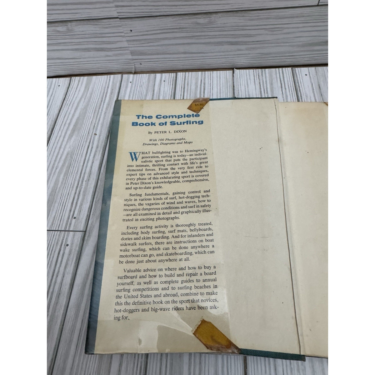 1965 Complete Book of Surfing Peter L Dixon HC DJ 1st Ed Illustrated