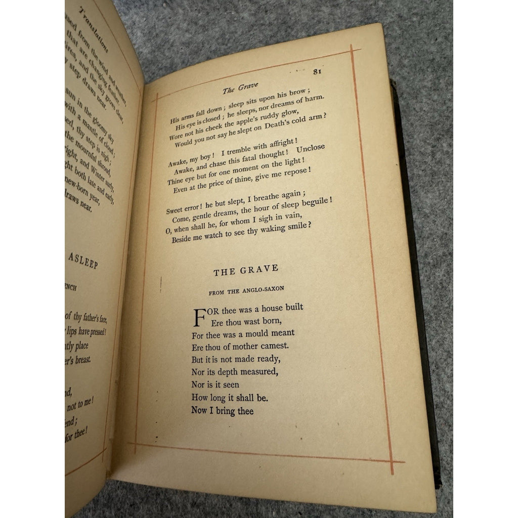 1885 Early Poems of Henry Wadsworth Longfellow Decorative Victorian HC