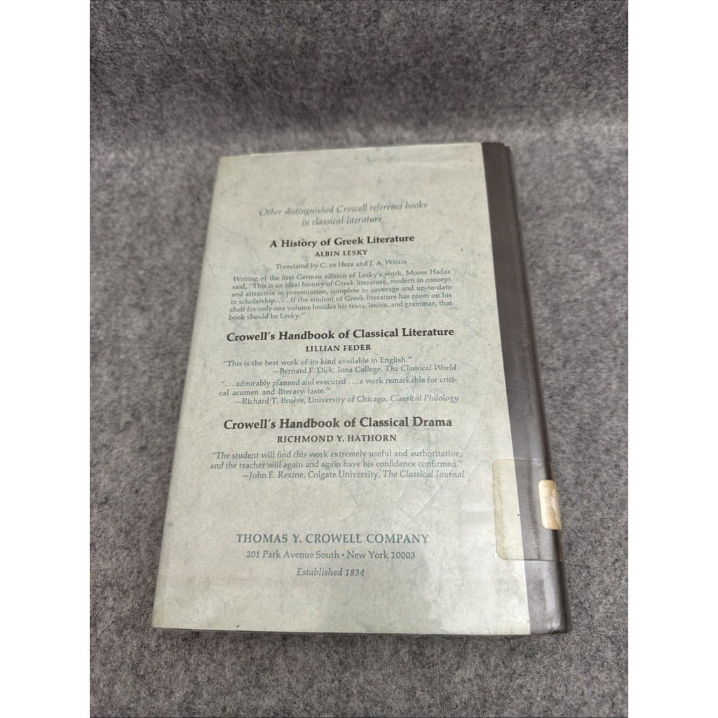 Crowell's Handbook of Classical Mythology Hardcover Edward Tripp