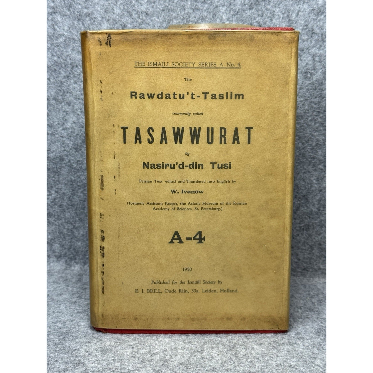 Rare Rawdatu’t-Taslim Tasawwurat Tusi Ivanow Ismaili Brill 1 of 600