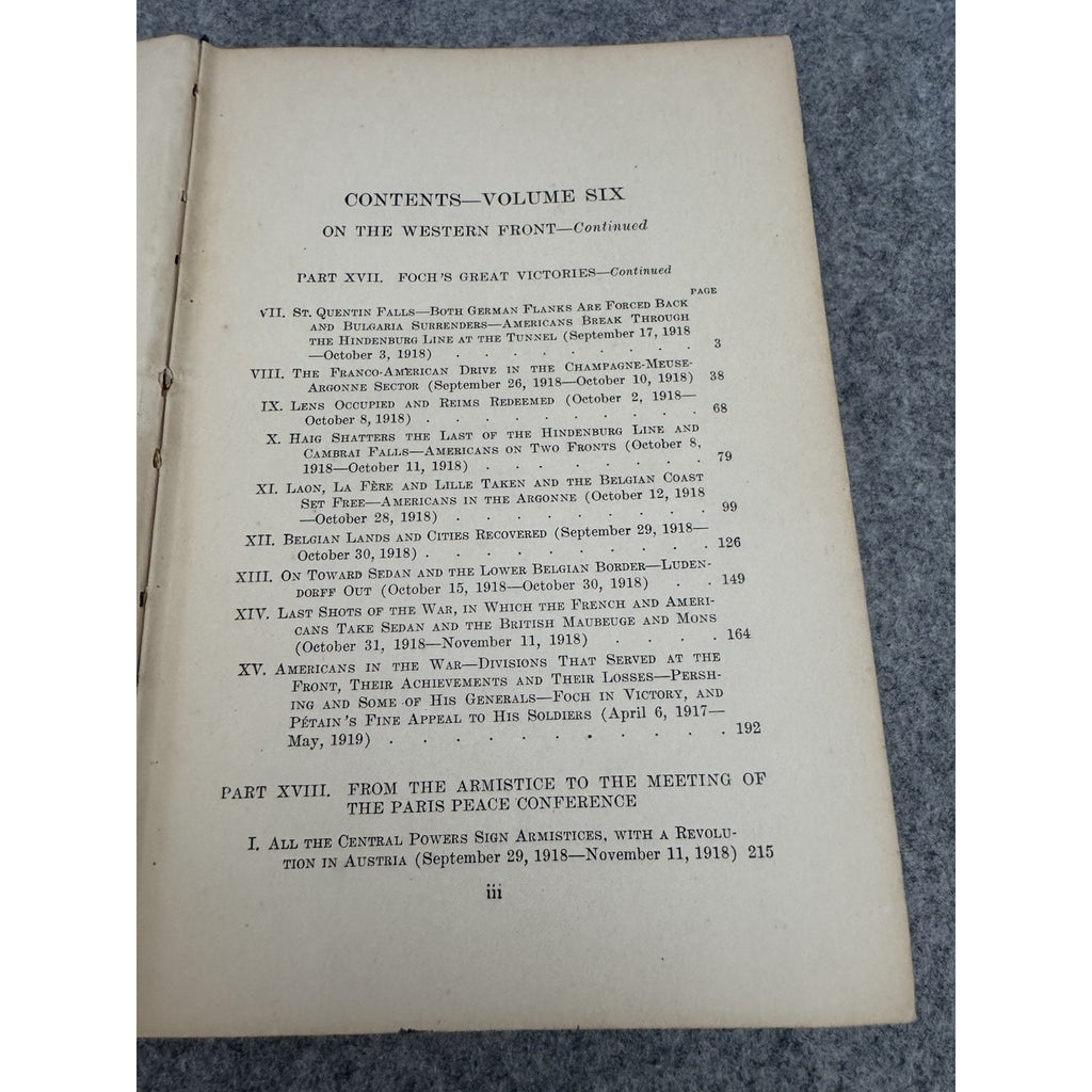 1919 Literary Digest History of the World War Vol 6 HC Funk & Wagnalls