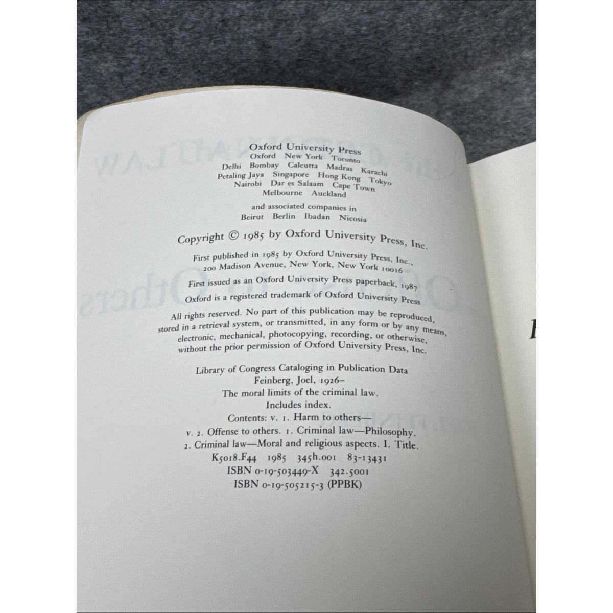 Offense to Others, Paperback by Feinberg, Joel, Like New Used, Free shipping ...