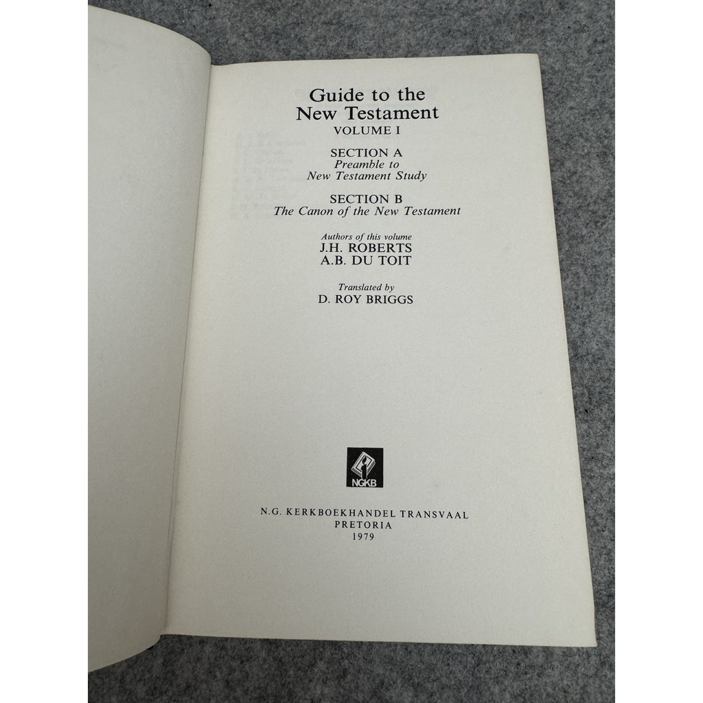 1979 Guide to the New Testament Vol 1 J.H. Roberts HC NGKB Pretoria