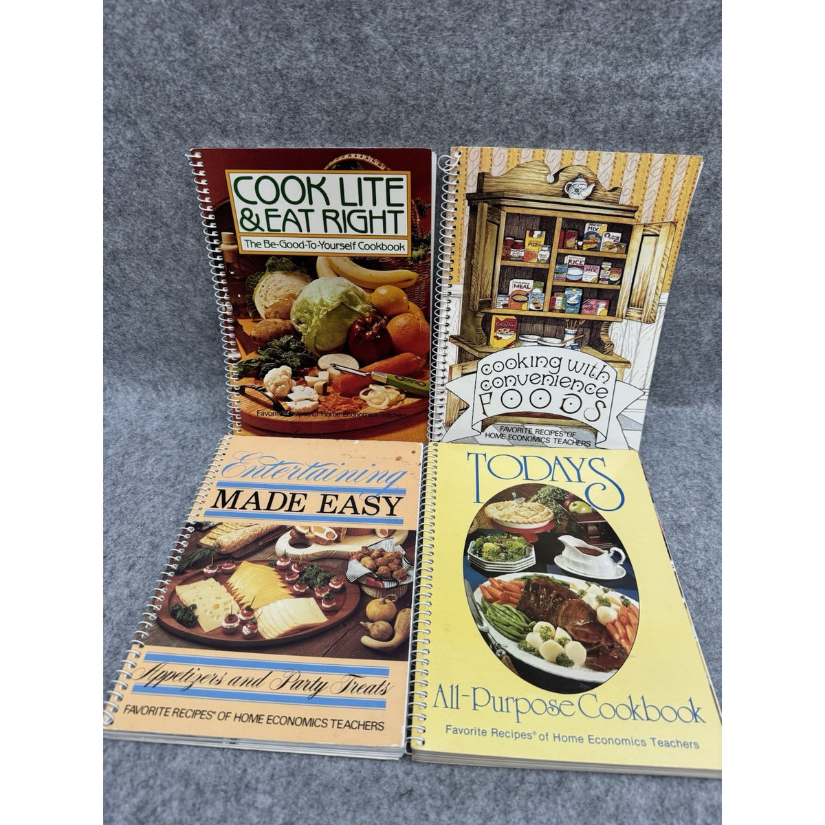 Favorite Recipes Press Cookbook Collectibles 4 Spiral Cookbook Set w/ Slipcase