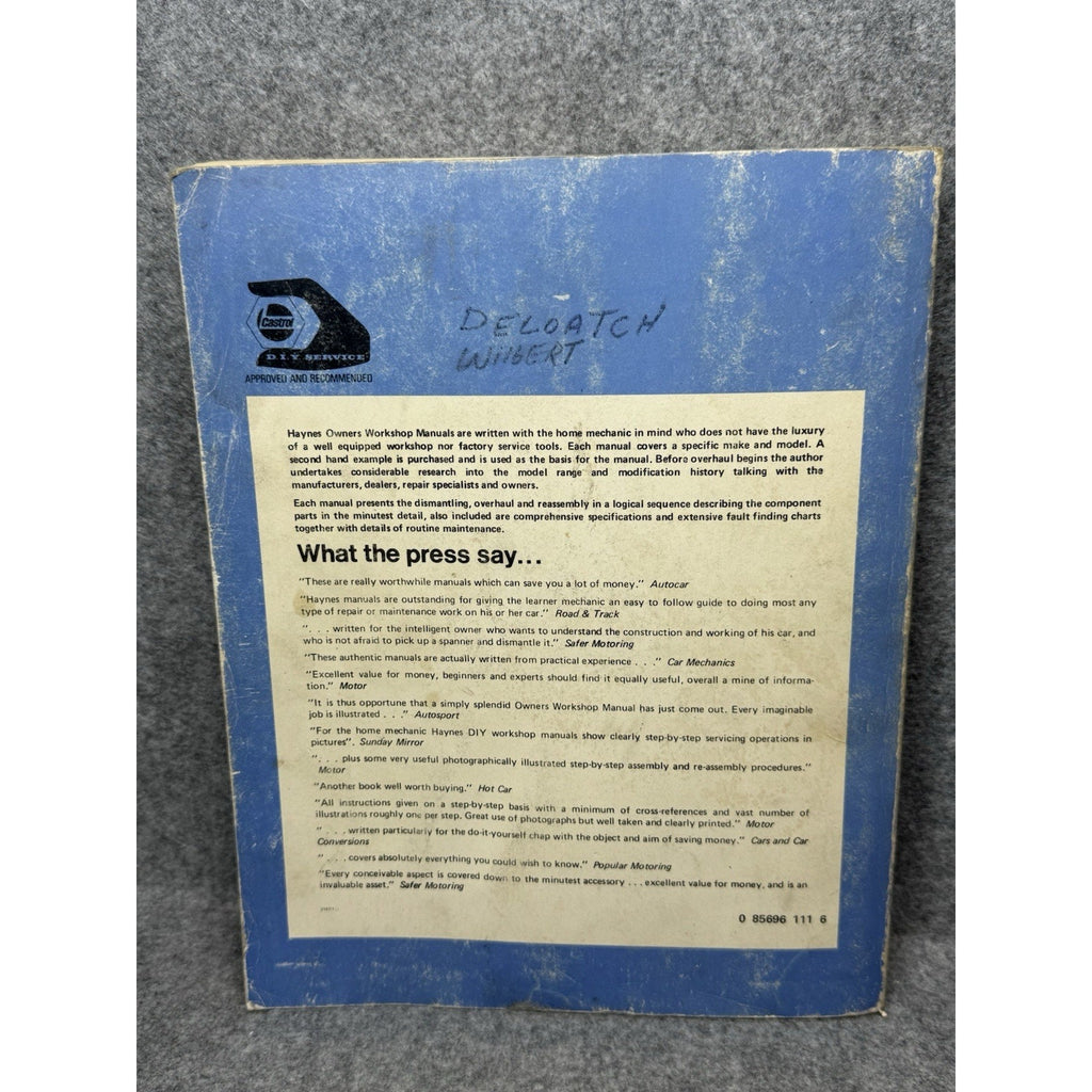 1977 Haynes MGB Roadster & GT Coupe 1962-1977 Owners Workshop Repair Manual