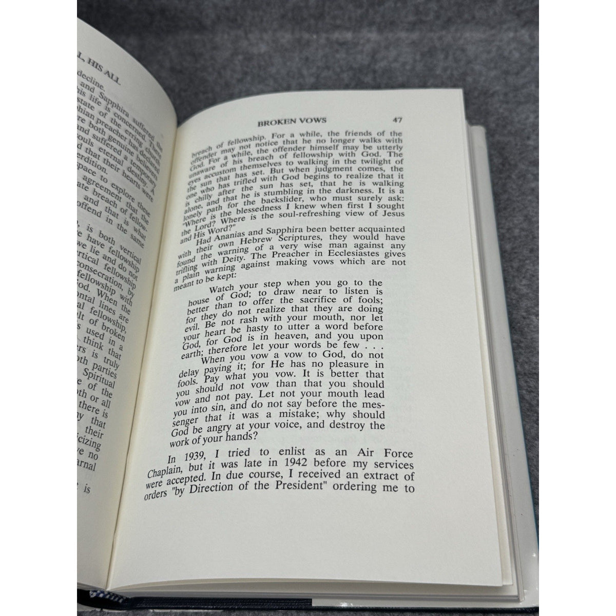 My All His All J. Edwin Orr 1989 Hardcover DJ Billy Graham Christian Revival
