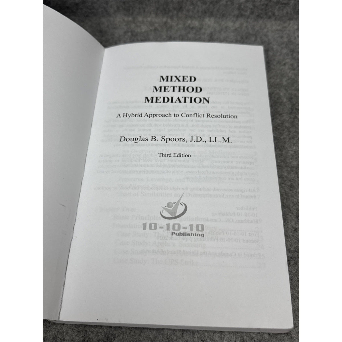 Mixed Method Mediation : A Hybrid Approach to Conflict Resolution by Douglas...