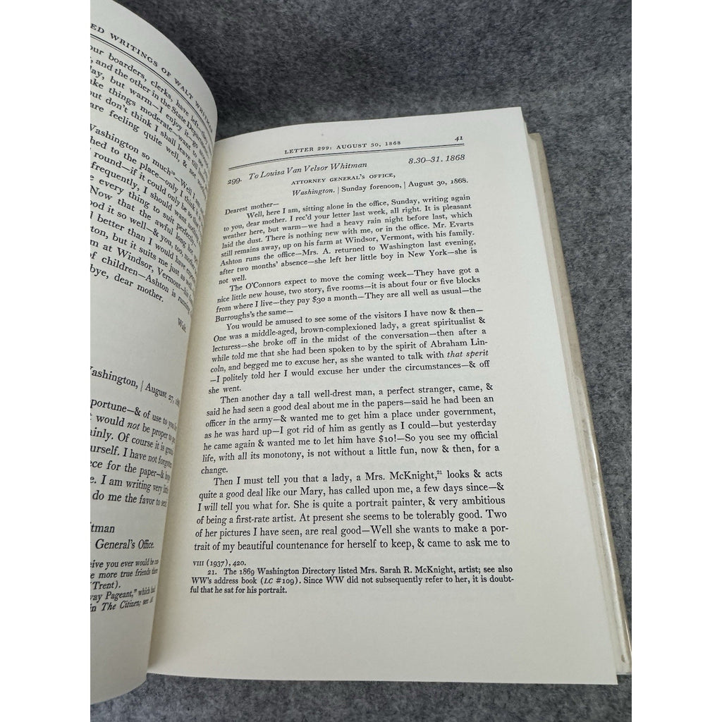 Walt Whitman Correspondence Vol II 1868-1875 HC DJ 1961 NYU Press