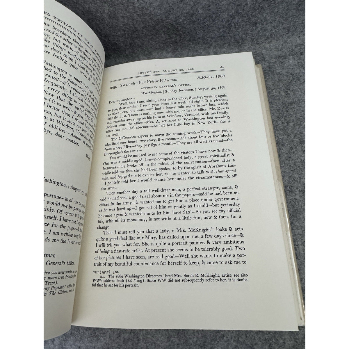 Walt Whitman Correspondence Vol II 1868-1875 HC DJ 1961 NYU Press
