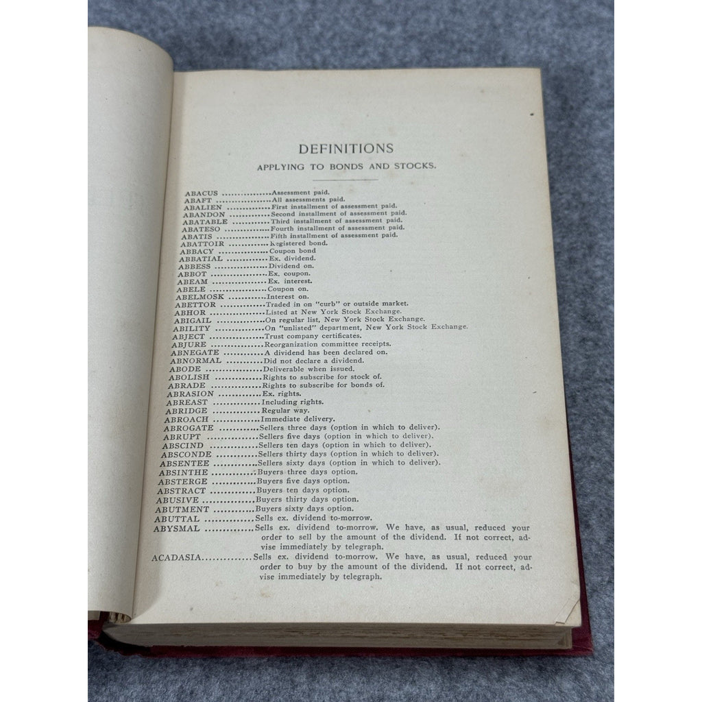 1899 Haven & Stout Red Manual of Statistics Telegraphic Code Hardcover