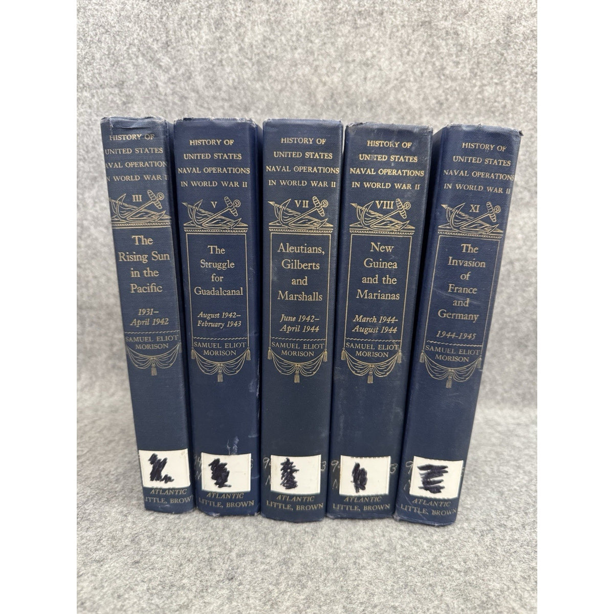 History US Naval Operations WWII Morison 1957-62 5 Vol HC Lot