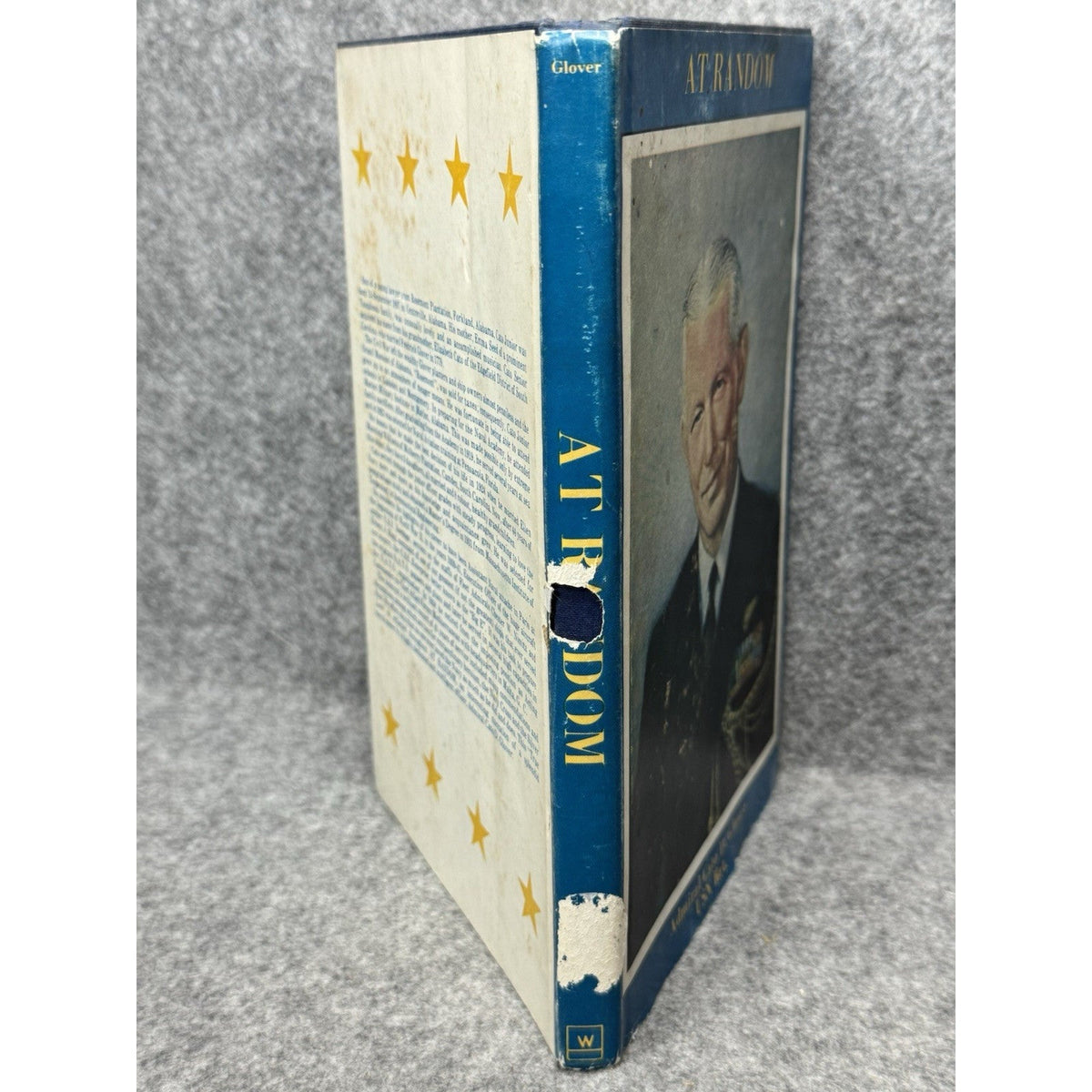 At Random Cato D. Glover 1970 First Edition US Navy Admiral Hardcover DJ