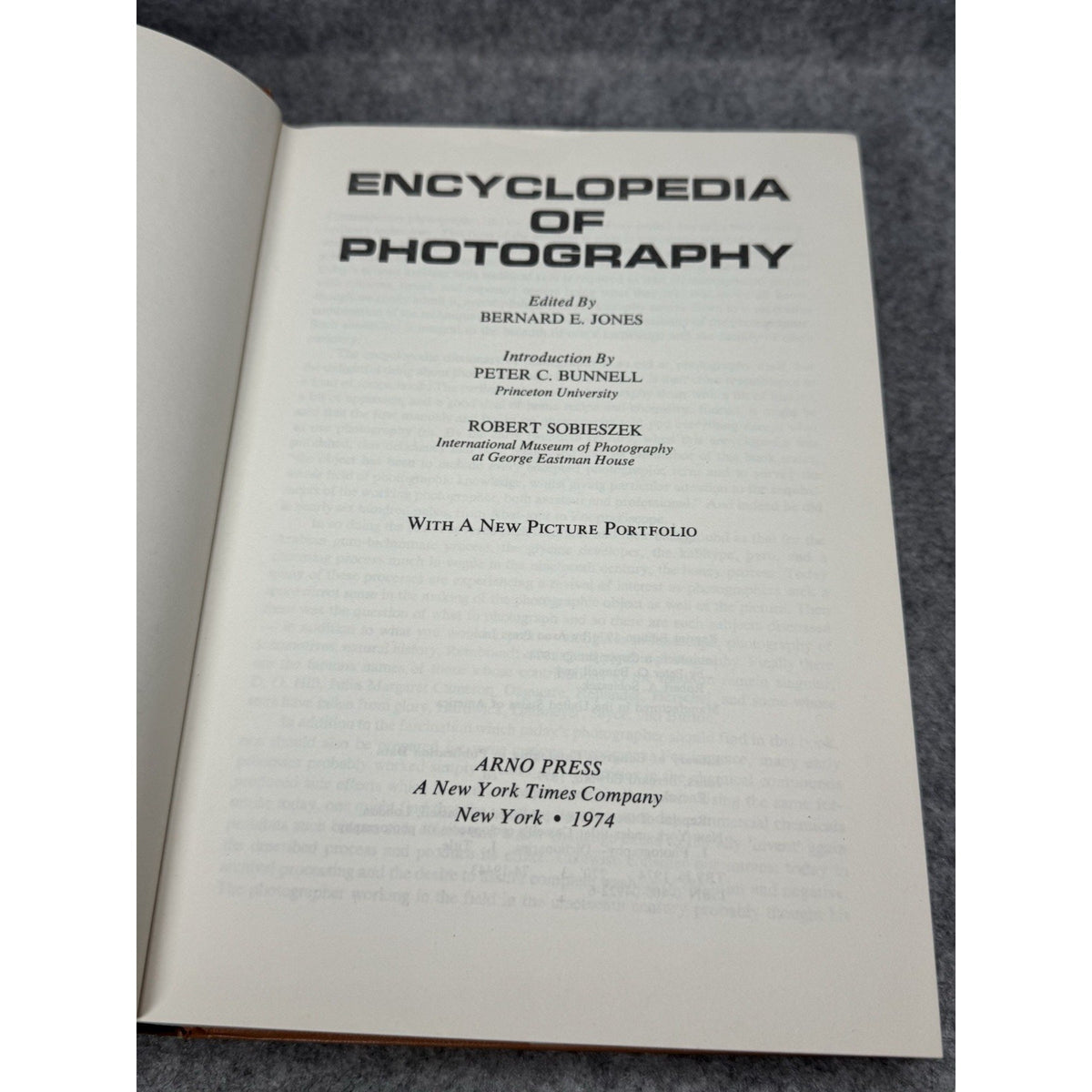 1974 Encyclopedia of Photography Bernard E Jones Arno Press HC DJ Illustrated
