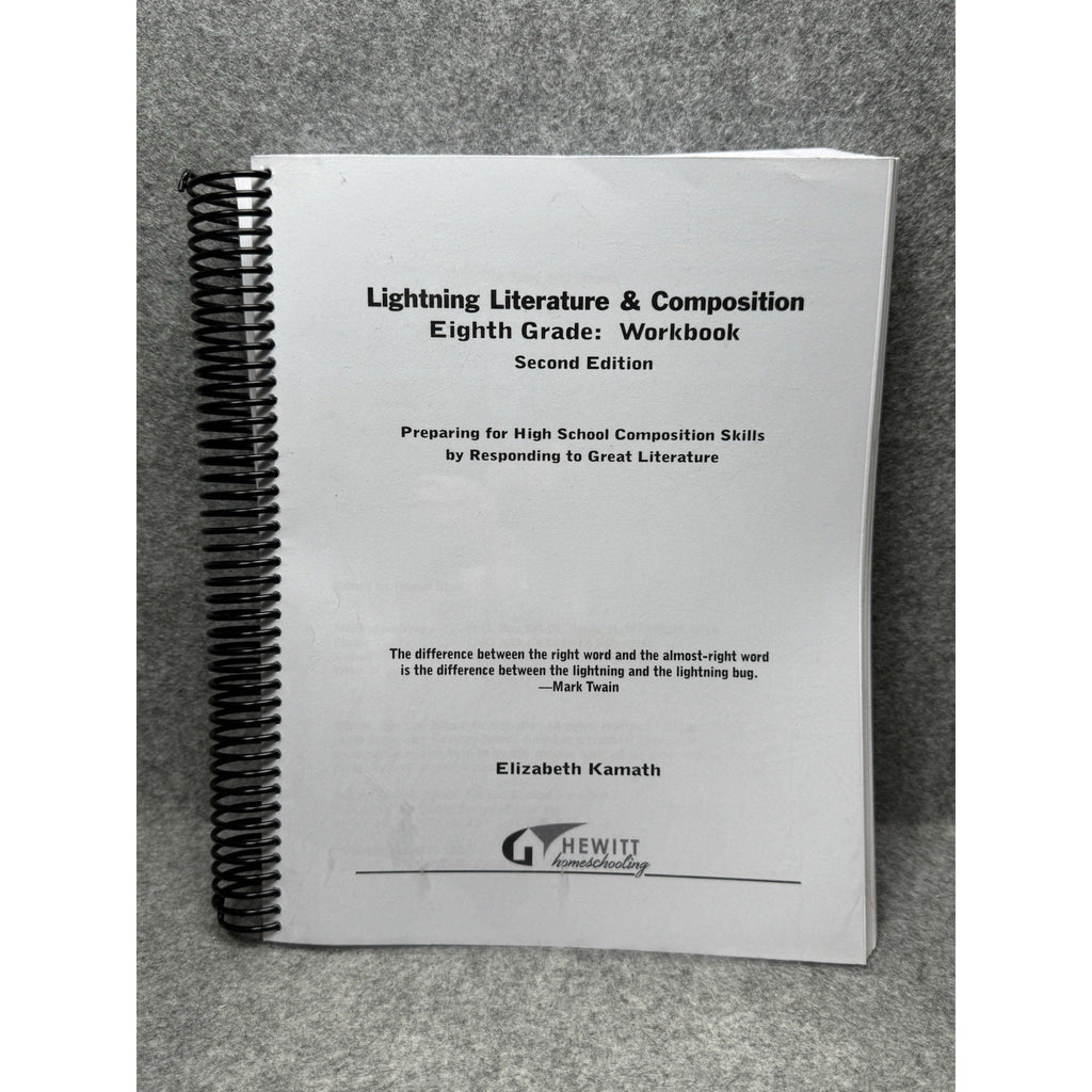 Lightning Literature & Composition 8th Grade Workbook 2nd Edition Kamath