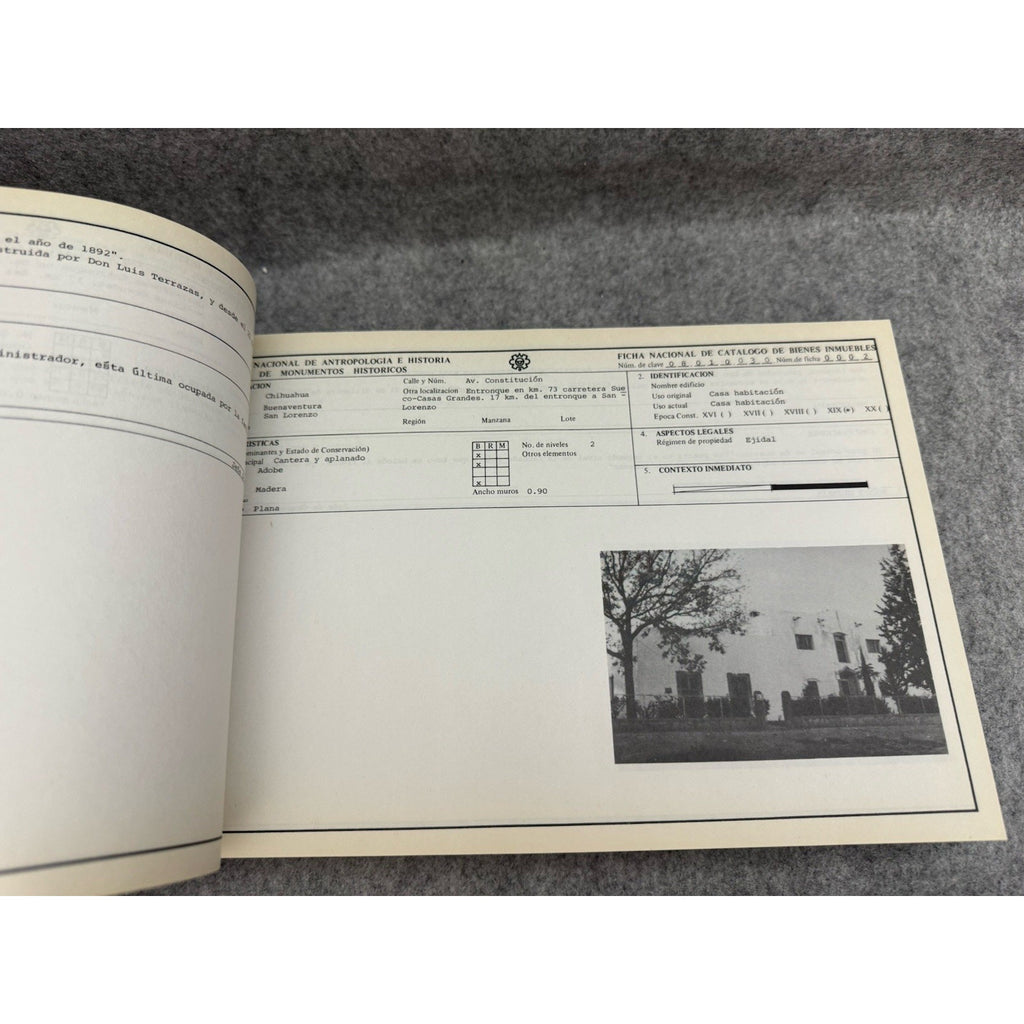 1986 Monumentos Historicos Inmuebles Chihuahua Tomo II INAH PB No Cover