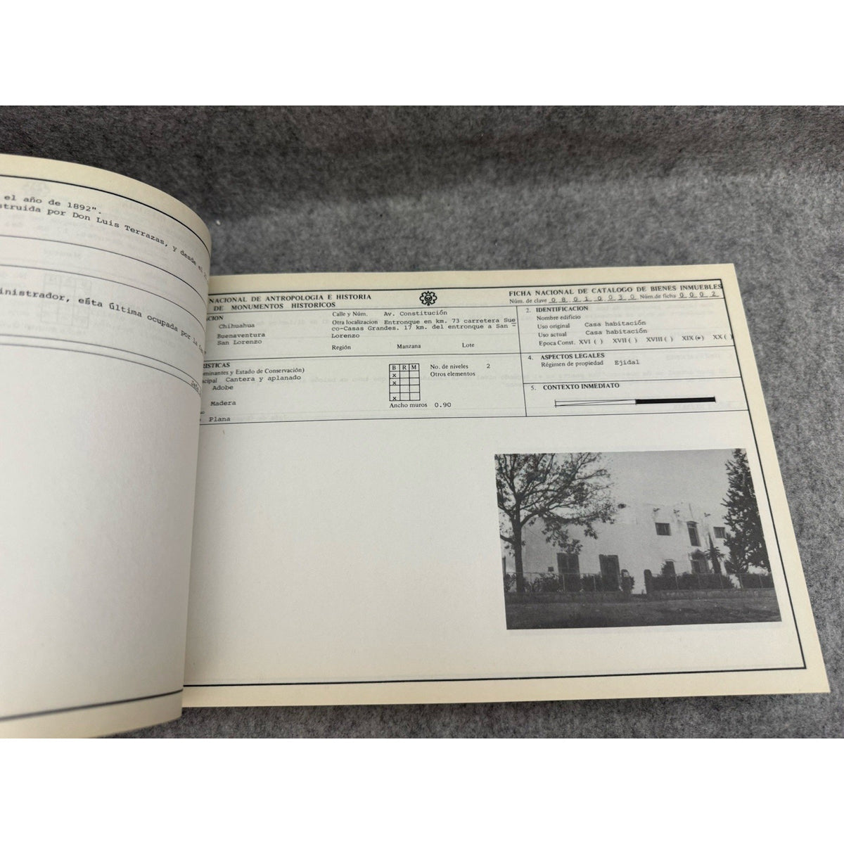 1986 Monumentos Historicos Inmuebles Chihuahua Tomo II INAH PB No Cover