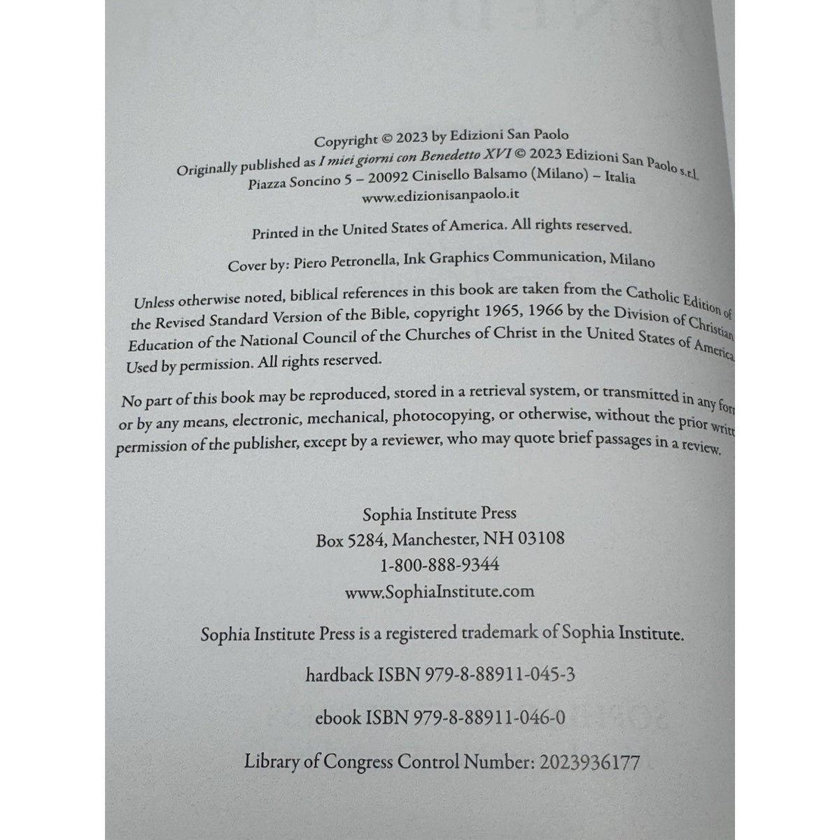 My Days with Benedict XVI Alfred Xuereb 2023 Hardcover Pope Catholic